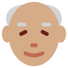 How Old Man: Medium Skin Tone emoji looks on Twitter.