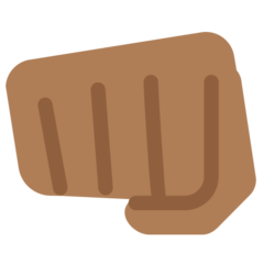 How Oncoming Fist: Medium-Dark Skin Tone emoji looks on Twitter.