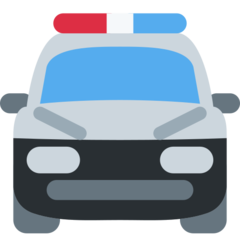 Come Macchina della polizia in arrivo emoji appare su Twitter.