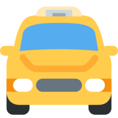 Wie Taxi von vorne Emoji auf Twitter aussieht.