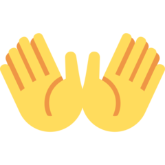 How Open Hands emoji looks on Twitter.