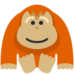 Bagaimana Orangutan emoji terlihat di Twitter.