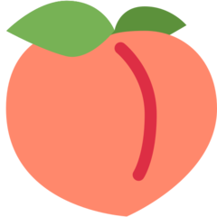 How Peach emoji looks on Twitter.