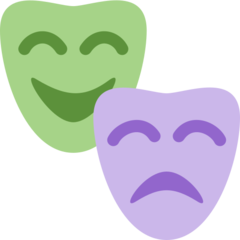 How Performing Arts emoji looks on Twitter.