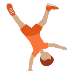 How Person Cartwheeling: Medium Skin Tone emoji looks on Twitter.