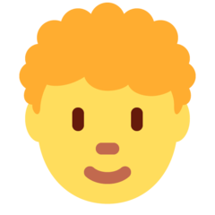 Como o emoji do Pessoa: cabelo cacheado é exibido no Twitter.