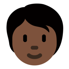 How Person: Dark Skin Tone emoji looks on Twitter.