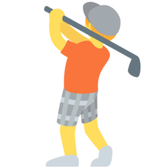 How Person Golfing emoji looks on Twitter.