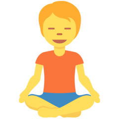 How Person in Lotus Position emoji looks on Twitter.