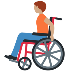 How Person in Manual Wheelchair: Medium Skin Tone emoji looks on Twitter.