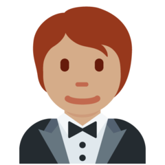 How Person in Tuxedo: Medium Skin Tone emoji looks on Twitter.