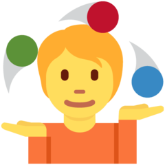 How Person Juggling emoji looks on Twitter.