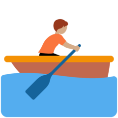 How Person Rowing Boat: Medium Skin Tone emoji looks on Twitter.