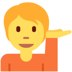 A quoi ressemblent les emoji Personne paume vers le haut sur Twitter.