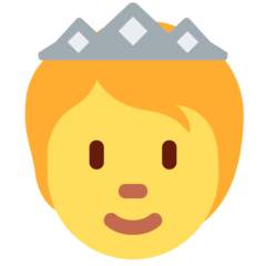 How Person with Crown emoji looks on Twitter.