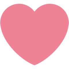 How Pink Heart emoji looks on Twitter.