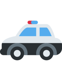 Bagaimana Mobil polisi emoji terlihat di Twitter.