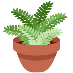 Como o emoji do Vaso com planta é exibido no Twitter.