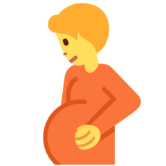 Hvordan Gravid person emoji ser ud på Twitter.