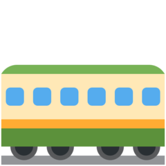 How Railway Car emoji looks on Twitter.