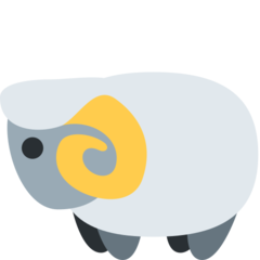 How Ram emoji looks on Twitter.