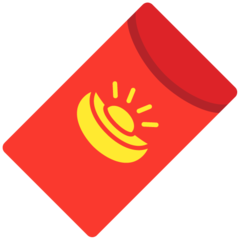 Como o emoji do Envelope vermelho é exibido no Twitter.