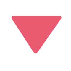 How Red Triangle Pointed Down emoji looks on Twitter.