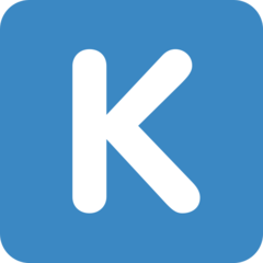 How Regional Indicator Symbol Letter K emoji looks on Twitter.