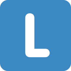 How Regional Indicator Symbol Letter L emoji looks on Twitter.