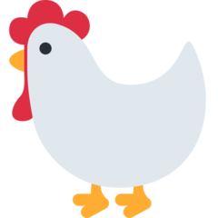 How Rooster emoji looks on Twitter.