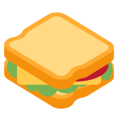 Come Sandwich emoji appare su Twitter.