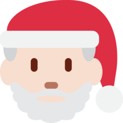 How Santa Claus: Light Skin Tone emoji looks on Twitter.