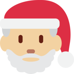 How Santa Claus: Medium-Light Skin Tone emoji looks on Twitter.