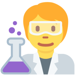 Como o emoji do Cientista é exibido no Twitter.