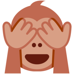 Como o emoji do Macaco que não vê nada é exibido no Twitter.