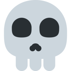 Wie Totenkopf Emoji auf Twitter aussieht.