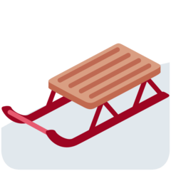 How Sled emoji looks on Twitter.