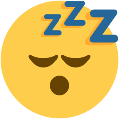 Cómo se ve el emoji Cara durmiendo en Twitter.