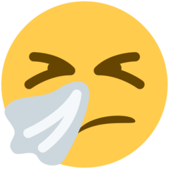 Πώς φαίνεται το emoji Φταρνίζομαι στο Twitter.