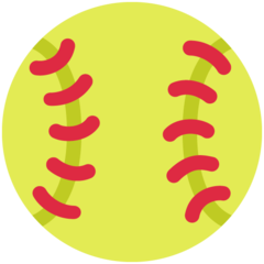 Hvordan Softball emoji ser ut på Twitter.