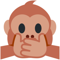 How Speak-No-Evil Monkey emoji looks on Twitter.