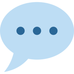 How Speech Balloon emoji looks on Twitter.