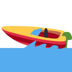 How Speedboat emoji looks on Twitter.