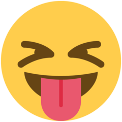 Como o emoji do Rosto com olhos semicerrados e língua para fora é exibido no Twitter.