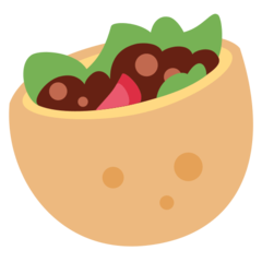 How Stuffed Flatbread emoji looks on Twitter.