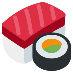 How Sushi emoji looks on Twitter.