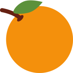橘子 表情符号在 twitter 上的外观