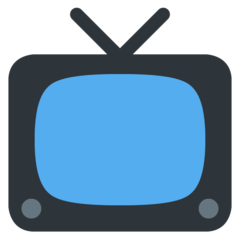 How Television emoji looks on Twitter.