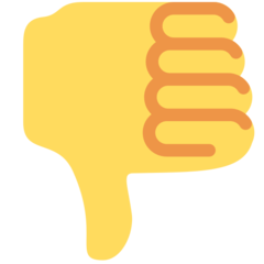 How Thumbs Down emoji looks on Twitter.