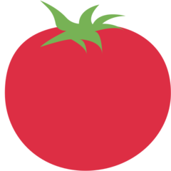 Como o emoji do Tomate é exibido no Twitter.